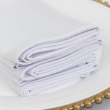 5 Pack White Scuba Napkins – 17x17, Wrinkle-Free & Stain Resistant Cloth Napkins