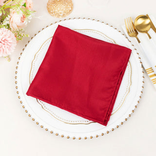 Durable and Stylish Wine Seamless Cloth Dinner Napkins