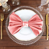 5 Pack | Rose Quartz Seamless Cloth Dinner Napkins, Reusable Linen | 20inchx20inch - Clearance SALE