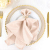 5 Pack | Blush | Rose Gold Seamless Cloth Dinner Napkins, Reusable Linen | 20inchx20inch