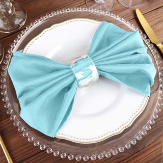 Create a Luxurious Tablescape with Blue Seamless Cloth Dinner Napkins