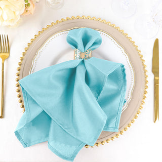 Enhance Your Event Decor with Blue Seamless Cloth Dinner Napkins
