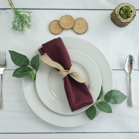 Burgundy Polyester Napkin