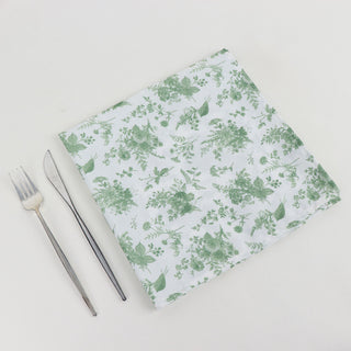 Premium Dusty Sage Green Polyester Napkins