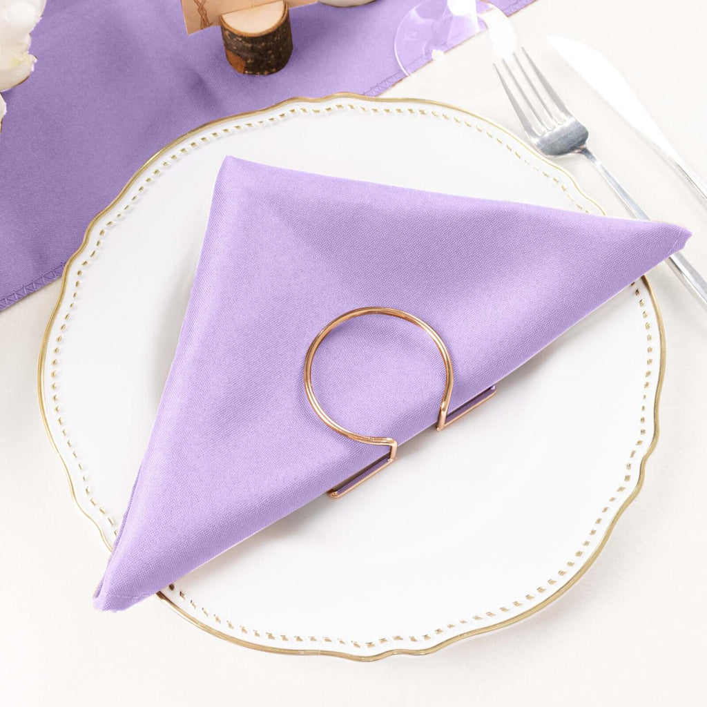 20" Lavender Cloth Napkins Polyester 5 Pack