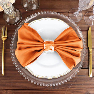 Versatile and Practical Orange Linen Napkins