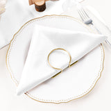 5 Pack | White Seamless Cloth Dinner Napkins, Reusable Linen | 20inchx20inch