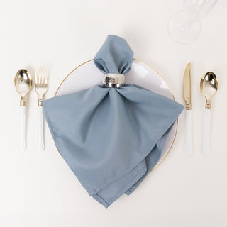 <span style="background-color:transparent;color:#000000;">Beautiful Dusty Blue Premium Polyester Cloth Napkins</span>