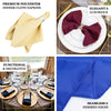 5 Pack Blush Premium Polyester Cloth Napkins, Seamless Linen Dinner Napkins