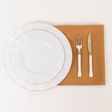 5 Pack Gold Premium Polyester Cloth Napkins with Hemmed Edges, Reusable Dinner Napkins