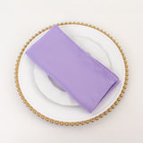 5 Pack Lavender Lilac Premium Polyester Cloth Napkins with Hemmed Edges