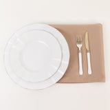 5 Pack Nude Premium Polyester Cloth Napkins with Hemmed Edges, Reusable Dinner Napkins