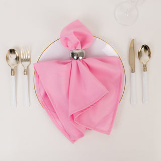 <span style="background-color:transparent;color:#000000;">Beautiful Pink Premium Polyester Cloth Napkins</span>