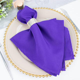 Luxurious Purple Premium Polyester Dinner Napkins for Every Occasion