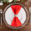 5 Pack Red Premium Polyester Dinner Napkins, Seamless Cloth Napkins