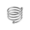 4 Pack Silver Plated Aluminium Spiral Napkin Rings #whtbkgd