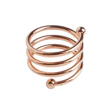 4 Pack Rose Gold Plated Aluminium Spiral Napkin Rings #whtbkgd