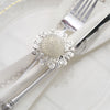 4 Pack | 2inch Elegant Silver Metal Floral Napkin Rings, Daisy Flower Buckle Napkin Holders