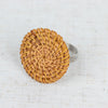 4 Pack | 2inch Natural Rustic Style Jute Rattan Metal Napkin Rings, Handmade Boho Chic Woven