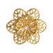 4 Pack Gold Metal Hollow Sun Flower Napkin Rings, Modern Flower Shaped Napkin Bands#whtbkgd