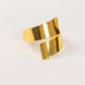 4 Pack | Shiny Gold Metal Swirl Wrap Cuff Band Napkin Rings, Decorative Scroll Serviette