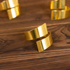 4 Pack | Shiny Gold Metal Swirl Wrap Cuff Band Napkin Rings, Decorative Scroll Serviette
