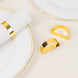 4 Pack | 2inch Shiny Gold Metal Semicircle Napkin Rings, D-Shaped Serviette Buckle Napkin Holders