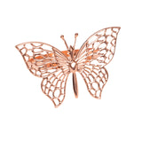4 Pack | Blush Rose Gold Metal Butterfly Napkin Rings, Decorative Laser Cut Cloth Napkin#whtbkgd