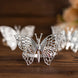 4 Pack | Silver Metal Butterfly Napkin Rings, Decorative Laser Cut Cloth Napkin Holders