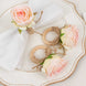 4 Pack Blush Artificial Rose Flower Wooden Napkin Holders, Farmhouse Country Floral Napkin Rings