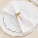 10 Pack Champagne Pearl Metal Napkin Holders Dining Table Decor