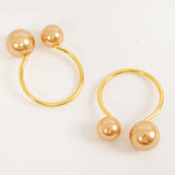 10 Pack Gold Pearl Metal Napkin Holders Dining Table Decor, Elegant Round Wedding Napkin Rings