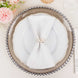 10 Pack White Pearl Gold Metal Napkin Holders Dining Table Decor, Elegant Round Wedding Napkin Rings