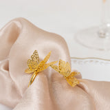 4 Pack Gold Laser Cut Butterfly Metal Napkin Holder Dining Table Decor