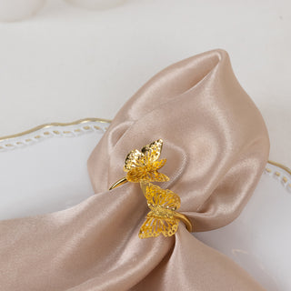 <span style="background-color:transparent;color:#000000;">Durable and Reusable Gold Butterfly Napkin Rings</span>