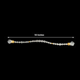 10 Pack Clear Crystal Beaded Napkin Rings with Gold Accents, 10inch Elegant Decorative Table