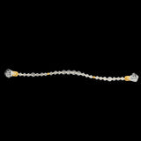 10 Pack Clear Crystal Beaded Napkin Rings with Gold Accents, 10inch Elegant Decorative Table#whtbkgd