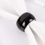 4 Pack Black Acrylic Napkin Rings