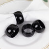 4 Pack Black Acrylic Napkin Rings