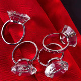 4 Pack Big Crystal Diamond Metal Napkin Holders, Bling Rhinestone Napkin Rings