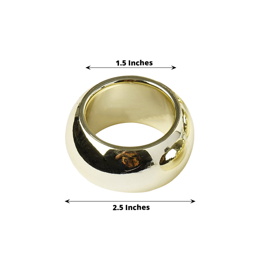 Pack of 4 | Gold Acrylic Napkin Rings