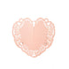 12 Pack Blush Shimmery Laser Cut Heart Paper Napkin Holders Bands with Lace Pattern#whtbkgd