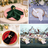 Elegant napkin rings on styled table settings with gold flatware and floral decor