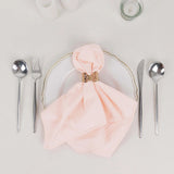 5 Pack Blush Premium Scuba Cloth Napkins, Wrinkle-Free Reusable Dinner Napkins - 20x20inch