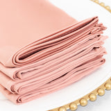 5 Pack Scuba 20"x20" Napkins Dusty Rose - Durable & Reusable Dinner Napkins