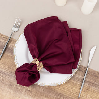 Elegant Burgundy Premium Scuba Cloth Napkins