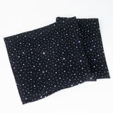 5-Pack Black Scuba Polyester Napkins with Rhinestone Accents – 20x20inch