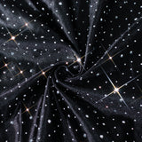 5-Pack Black Scuba Polyester Napkins with Rhinestone Accents – 20x20inch#whtbkgd