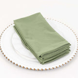 5 Pack Dusty Sage Green Premium Scuba Cloth Napkins, Wrinkle-Free Reusable Dinner Napkins 20x20inch