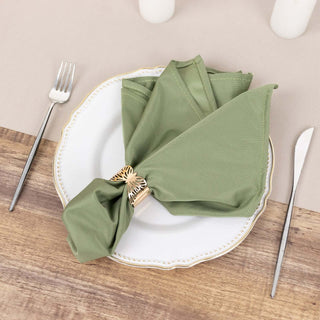 Luxurious Dusty Sage Green Premium Scuba Cloth Napkins